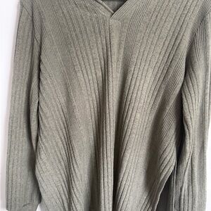 Ribbed Olive Green Fabric